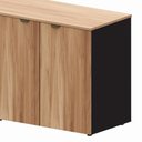 Ver imagem 5 de Armário Baixo Escritório 4 Portas C/ Chave 160 Cm F5 Office Cor:nogal com Preto