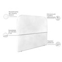 Ver imagem 3 de Cabeceira Estofada Casal Alana 140cm Courino Branco