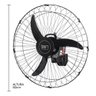 Ventilador de Parede Tron 60cm Oscilante 140w Preto Bivolt - 2