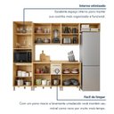 Ver imagem 7 de Cozinha Completa Modulada 6 Peças 14 Portas 2 Gavetas Salvador Bege/Cinamomo/Off White
