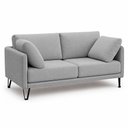 Ver imagem 2 de Sofá Sala de Estar Atena Fixo Pés de Ferro 174cm 2 Lugares Linho Cinza M1 - Monari Design