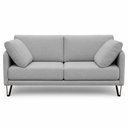 Ver imagem 5 de Sofá Sala de Estar Atena Fixo Pés de Ferro 174cm 2 Lugares Linho Cinza M1 - Monari Design