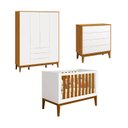 Ver imagem 1 de Jogo de Quarto Classic Elfe Gaveteira Branco Fosco com Savana - Moveisaqui