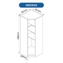 Ver imagem 3 de Guarda-Roupa Canto Oblíquo 1 Porta 100% MDF Requinte+