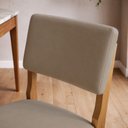 Ver imagem 5 de Kit 2 Cadeiras para Sala de Jantar com Pés em Madeira Maciça Carol Bege/Cinamomo/Veludo