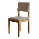 Ver imagem 3 de Kit 2 Cadeiras para Sala de Jantar com Pés em Madeira Maciça Carol Bege/Cinamomo/Veludo
