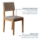 Ver mais imagens de Kit 2 Cadeiras para Sala de Jantar com Pés em Madeira Maciça Carol Bege/Cinamomo/Veludo