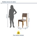 Ver imagem 2 de Kit 2 Cadeiras para Sala de Jantar com Pés em Madeira Maciça Carol Bege/Cinamomo/Veludo