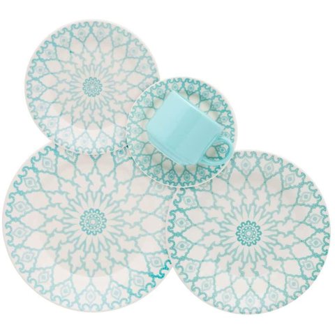 Aparelho de Jantar/chá 20 Peças Biona Donna Mandala Oxford