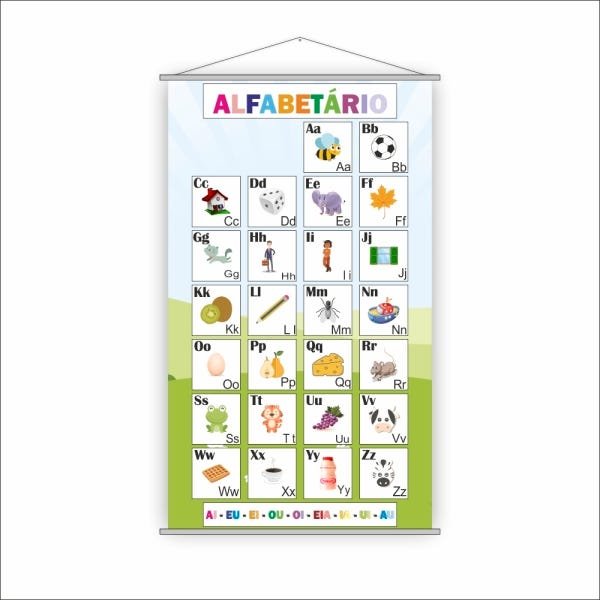 Kit com 3 Banners Pedagógicos Alfabetização e N° até 20 G - 2