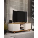 Ver mais imagens de Rack Off White P/ Tv 32 À 55 Polegadas Bancada Luxuosa Moderna com Pés Madeira Retrô Cor Off White/f