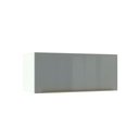 Ver imagem 1 de Armário Aéreo Madesa Lux 80 cm 1 Porta Basculante Branco/Cinza Cor:Branco/Cinza