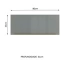 Ver imagem 2 de Armário Aéreo Madesa Lux 80 cm 1 Porta Basculante Branco/Cinza Cor:Branco/Cinza