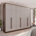 Ver imagem 1 de Guarda-Roupa 6 Portas 6 Gavetas Anápolis Plus 100% MDF Bege/New Canion/Off White