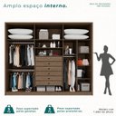 Ver imagem 4 de Guarda-Roupa 6 Portas 6 Gavetas Anápolis Plus 100% MDF Bege/New Canion/Off White