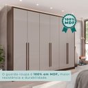 Ver imagem 6 de Guarda-Roupa 6 Portas 6 Gavetas Anápolis Plus 100% MDF Bege/New Canion/Off White