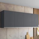 Ver imagem 2 de Armário Aéreo Andréia 4 Portas 160 Cm Cinza Ajl Móveis