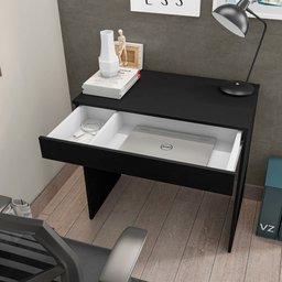 Mesa de Computador Alexia Home Office Preto - Berit Decor - 2