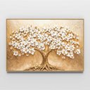 Ver imagem 3 de Quadro Decorativo Árvore com Flores Brancas Sala Quarto Casa Escritório
