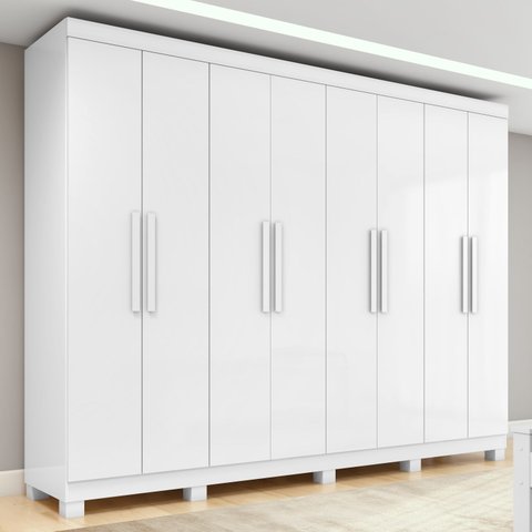 Guarda-Roupa Casal 8 Portas Easy Slim com Pés
