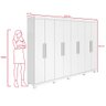 Guarda-Roupa Casal 8 Portas Easy Slim com Pés - 5