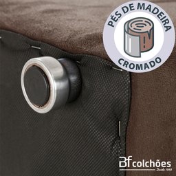 Cama Box Caminha para Cachorro e Gato Caminha em Suede Marrom + Lençol Impermeável Branco 60X60x24cm - 4