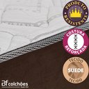 Ver imagem 6 de Cama Box Caminha para Cachorro e Gato Caminha em Suede Marrom + Lençol Impermeável Branco 60X60x24cm