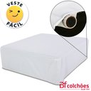 Ver imagem 5 de Cama Box Caminha para Cachorro e Gato Caminha em Suede Marrom + Lençol Impermeável Branco 60X60x24cm