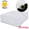 Cama Box Caminha para Cachorro e Gato Caminha em Suede Marrom + Lençol Impermeável Branco 60X60x24cm - 5