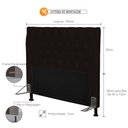 Ver imagem 3 de Cabeceira Cama Box Casal 195cm Cristal Sintético Marrom - Js Móveis