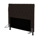 Ver imagem 2 de Cabeceira Cama Box Casal 195cm Cristal Sintético Marrom - Js Móveis