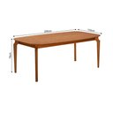 Ver imagem 3 de Mesa Denver 200cm Laminada com Pes Madeira Macica para Sala de Jantar Mesa Grande Design Luxo - Mel