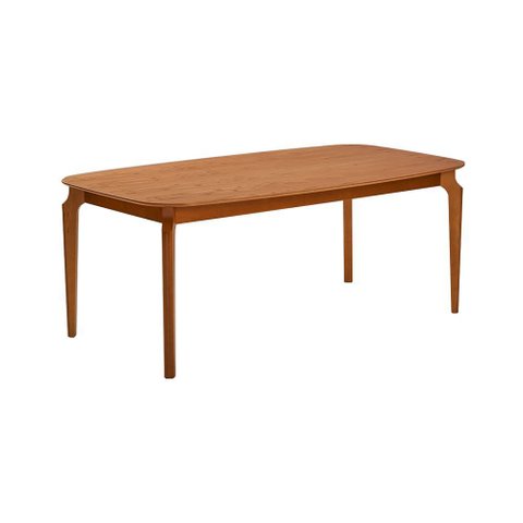 Mesa Denver 200cm Laminada com Pes Madeira Macica para Sala de Jantar Mesa Grande Design Luxo - Mel