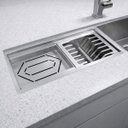 Ver imagem 1 de Calha Úmida Aço Inox Canal Organizador de Sobrepor para Cozinha Profissional 47cm Cozix