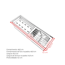 Ver imagem 4 de Calha Molhada Aço Inox Canal Organizador de Sobrepor para Cozinha Profissional 47cm Cozix