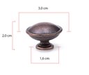 Ver imagem 2 de Puxador Redondo em Latão Metal para Móveis,porta,gaveta 8un: Bronze