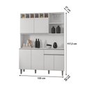 Ver imagem 2 de Cozinha Compacta Alice 130cm Branco Ajl Móveis