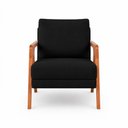Ver imagem 2 de Kit 2 Poltronas Sala de Estar Maya Luxo Suede Preto M3 - Monari Design