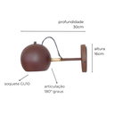 Ver imagem 3 de Luminária de Parede Arandela Articulada Jock Preto