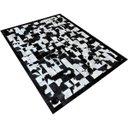 Ver imagem 2 de Tapete De Couro Preto E Branco Malhado 1,50x2,00 C/b preta