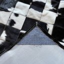 Ver imagem 3 de Tapete De Couro Preto E Branco Malhado 1,50x2,00 C/b preta