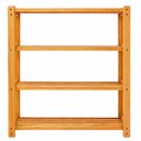 Ver imagem 1 de Estante Madeira Natural Crua 4 Prateleiras 80x62x32,5cm Nichele Sapateira Organizador