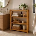 Ver imagem 5 de Estante Madeira Natural Crua 4 Prateleiras 80x62x32,5cm Nichele Sapateira Organizador
