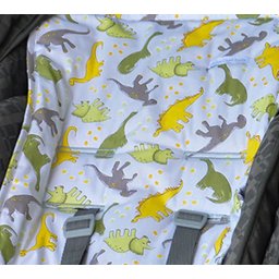 Capa Para Carrinho De bebê Estampa de Dinossauro Cinza - 2