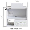 Ver imagem 3 de Gabinete de Banheiro com Cuba 01 Porta 60cm Branco Proddy