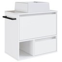 Ver imagem 1 de Gabinete de Banheiro com Cuba 01 Porta 60cm Branco Proddy