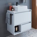 Ver imagem 2 de Gabinete de Banheiro com Cuba 01 Porta 60cm Branco Proddy