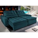 Ver imagem 1 de Sofá Retrátil e Reclinável com Molas Ensacadas Cama Inbox Gold 2,32m Tecido Suede Velusoft Petró