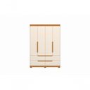 Ver imagem 7 de Guarda Roupa Solteiro Doble 4 Portas 4 Gavetas MDP Cinamomo Off White 160cm