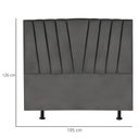 Ver imagem 3 de Cabeceira King Cama Box Estofada 195 Cm Antonella Suede Cinza
